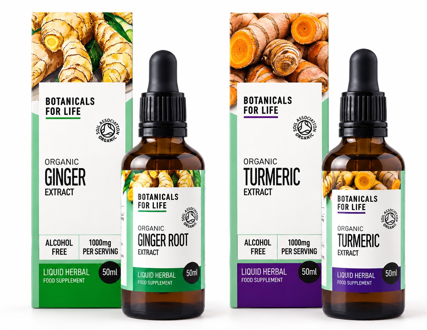 Botanicals For Life BIO extrakt ze zázvoru a kurkumy